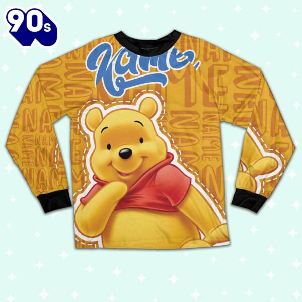 Personalized Name Winnie the Pooh Pajamas Set – Movie Cartoon Holiday Pajamas