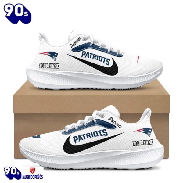 Personalized New England Patriots Nike Running Sneakers