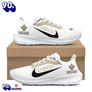 Personalized New Orleans Saints Nike Running Sneakers