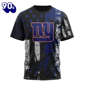 Personalized New York Giants Classic Grunge American Flag Vetaran 3D Shirt Unisex