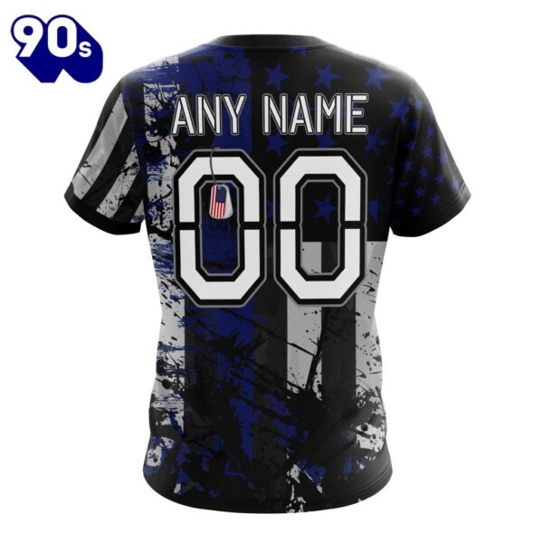 Personalized New York Giants Classic Grunge American Flag Vetaran 3D Shirt Unisex