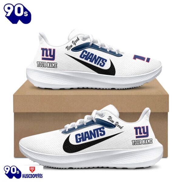 Personalized New York Giants Nike Running Sneakers