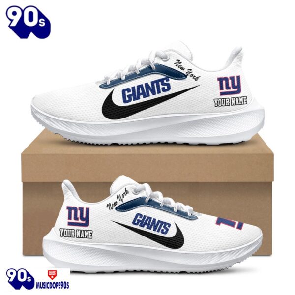 Personalized New York Giants Nike Running Sneakers