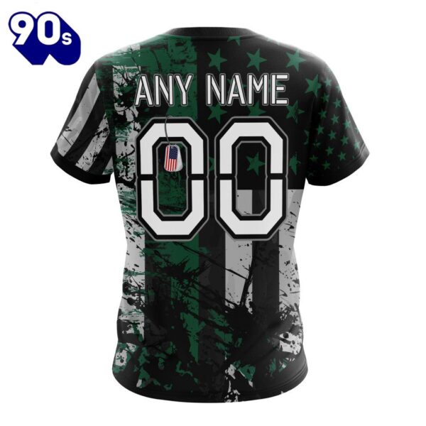 Personalized New York Jets Classic Grunge American Flag Vetaran 3D Shirt Unisex