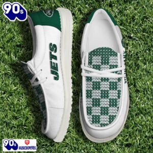 Personalized New York Jets NFL 32 Teams HeyDude Canvas Loafer Shoes