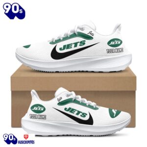 Personalized New York Jets Nike Running Sneakers