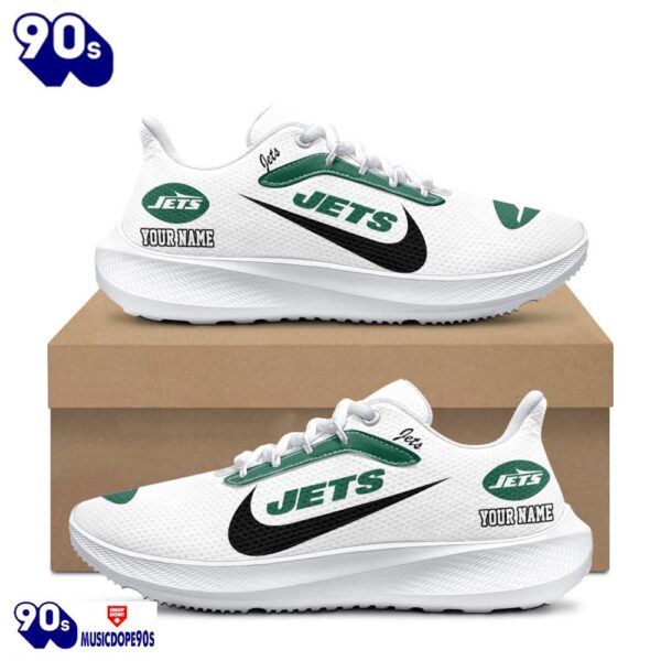 Personalized New York Jets Nike Running Sneakers