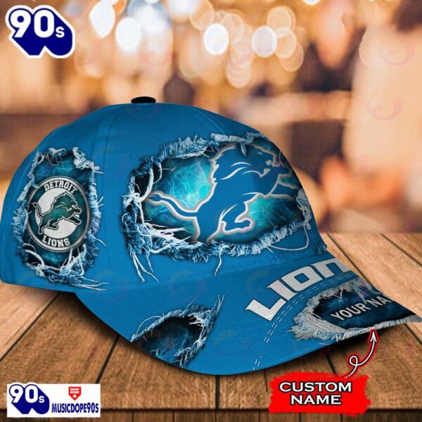 Personalized NFL Detroit Lions Classic Cap V2