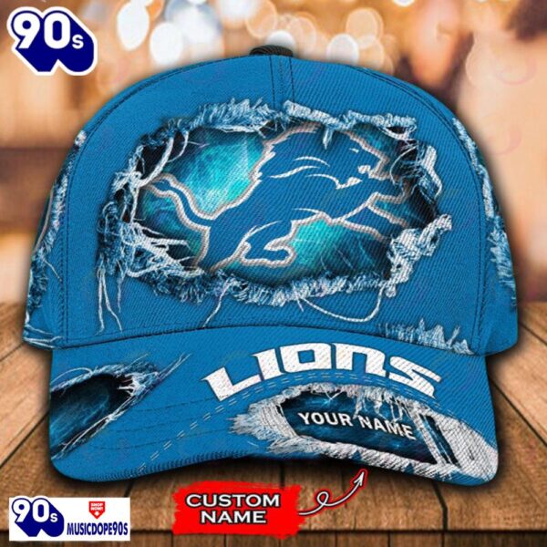 Personalized NFL Detroit Lions Classic Cap V2