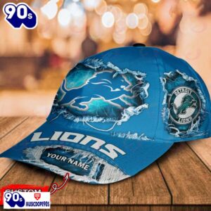 Personalized NFL Detroit Lions Classic Cap V2