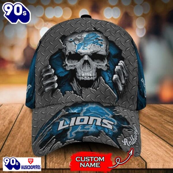 Personalized NFL Detroit Lions Skull Cap