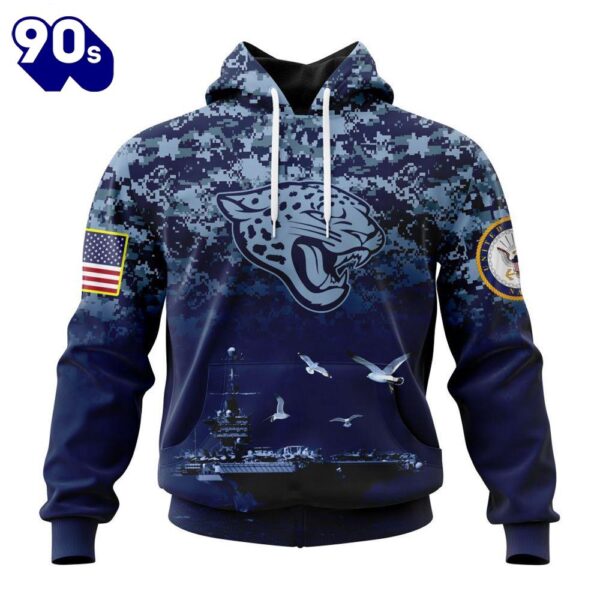 Personalized NFL Jacksonville Jaguars Honor US Navy Veterans 3D Hoodie Shirt