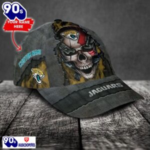 Personalized NFL Jacksonville Jaguars Skull Cap V3