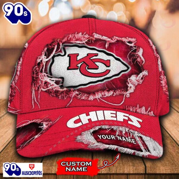 Personalized NFL Kansas City Chiefs Classic Cap V2