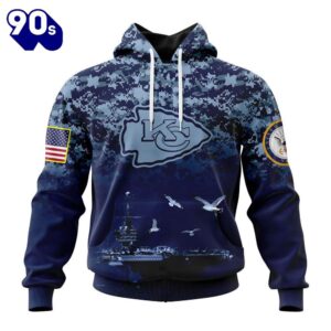 Personalized NFL Kansas City Chiefs Honor US Navy Veterans 3D Hoodie Shirt