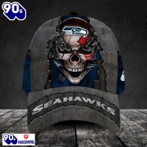 Personalized NFL Seattle seahawks Skull Cap V3