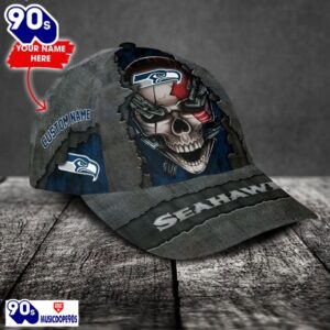 Personalized NFL Seattle seahawks Skull Cap V3