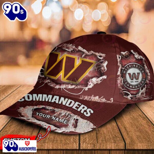 Personalized NFL Washington Commanders Classic Cap V2