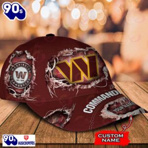 Personalized NFL Washington Commanders Classic Cap V2