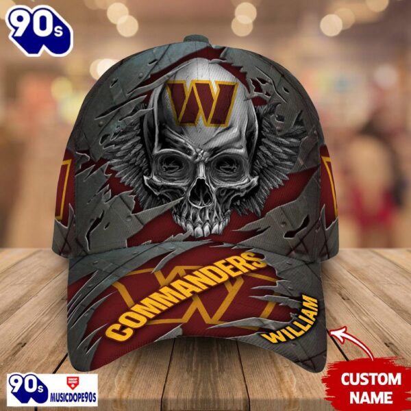 Personalized NFL Washington Commanders Skull Cap V2