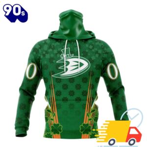 Personalized NHL Anaheim Ducks Full Green Design For St. Patrick's Day All Over Print Shirts