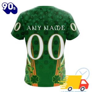 Personalized NHL Anaheim Ducks Full Green Design For St. Patrick's Day All Over Print Shirts