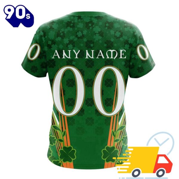 Personalized NHL Anaheim Ducks Full Green Design For St. Patrick’s Day All Over Print Shirts