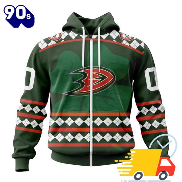 Personalized NHL Anaheim Ducks Specialized Unisex Kits Hockey Celebrate St Patrick’s Day 3D Shirts