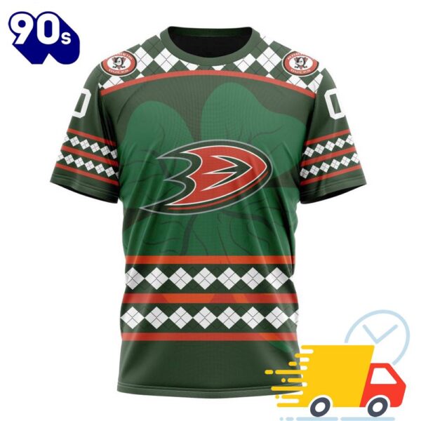 Personalized NHL Anaheim Ducks Specialized Unisex Kits Hockey Celebrate St Patrick’s Day 3D Shirts