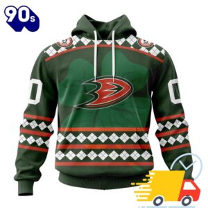 Personalized NHL Anaheim Ducks Specialized Unisex Kits Hockey Celebrate St Patrick's Day 3D Shirts