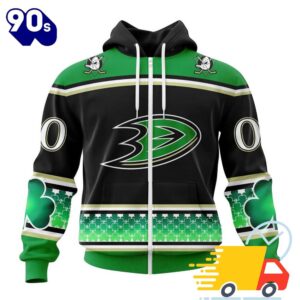 Personalized NHL Anaheim Ducks Specialized Unisex Kits Hockey Celebrate St Patrick's Day All Over Print Shirts