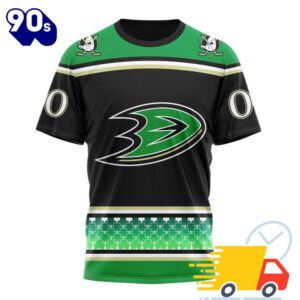 Personalized NHL Anaheim Ducks Specialized Unisex Kits Hockey Celebrate St Patrick's Day All Over Print Shirts