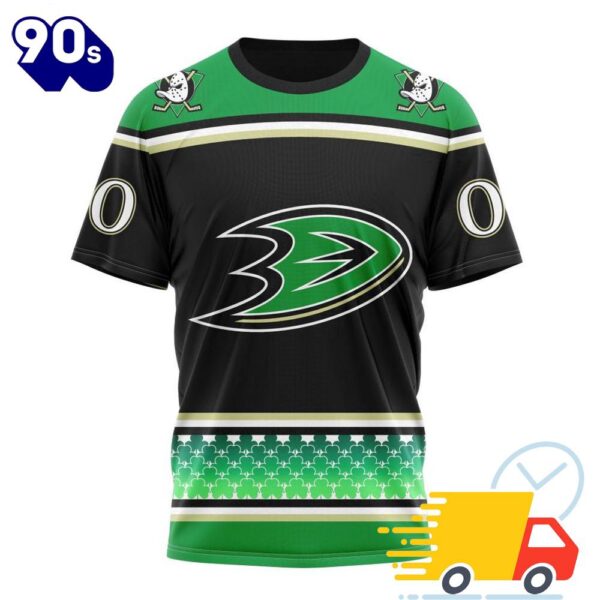 Personalized NHL Anaheim Ducks Specialized Unisex Kits Hockey Celebrate St Patrick’s Day All Over Print Shirts