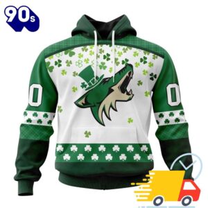 Personalized NHL Arizona Coyotes Special Design For St. Patrick Day All Over Print Shirts