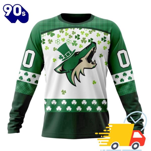 Personalized NHL Arizona Coyotes Special Design For St. Patrick Day All Over Print Shirts