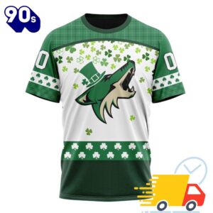 Personalized NHL Arizona Coyotes Special Design For St. Patrick Day All Over Print Shirts