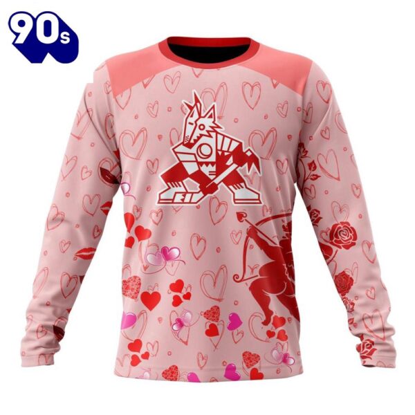 Personalized NHL Arizona Coyotes Special Design For Valentines Day All Over Print Shirt