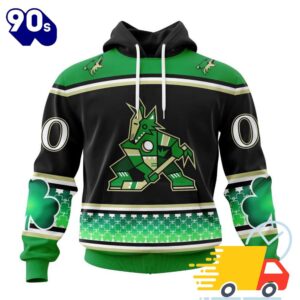 Personalized NHL Arizona Coyotes Specialized Unisex Kits Hockey Celebrate St Patrick's Day All Over Print Shirts