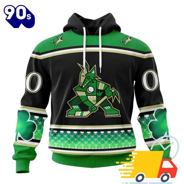 Personalized NHL Arizona Coyotes Specialized Unisex Kits Hockey Celebrate St Patrick’s Day All Over Print Shirts