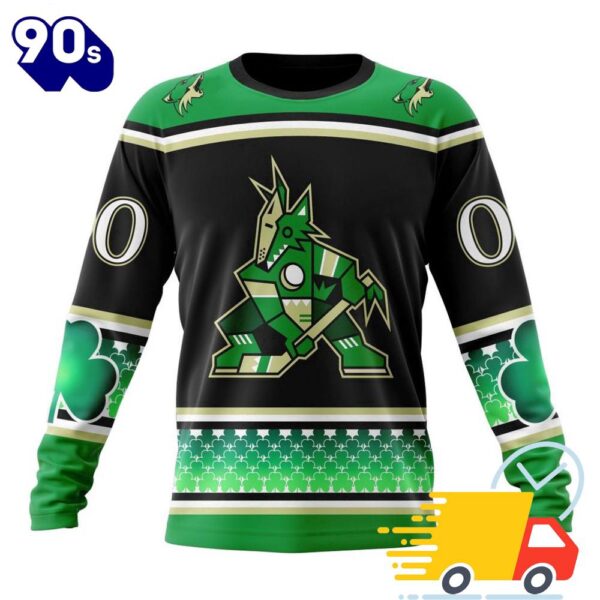 Personalized NHL Arizona Coyotes Specialized Unisex Kits Hockey Celebrate St Patrick’s Day All Over Print Shirts