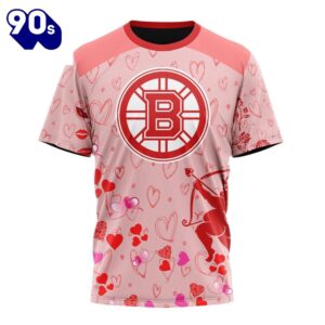 Personalized NHL Boston Bruins Special Design For Valentines Day All Over Print Shirt