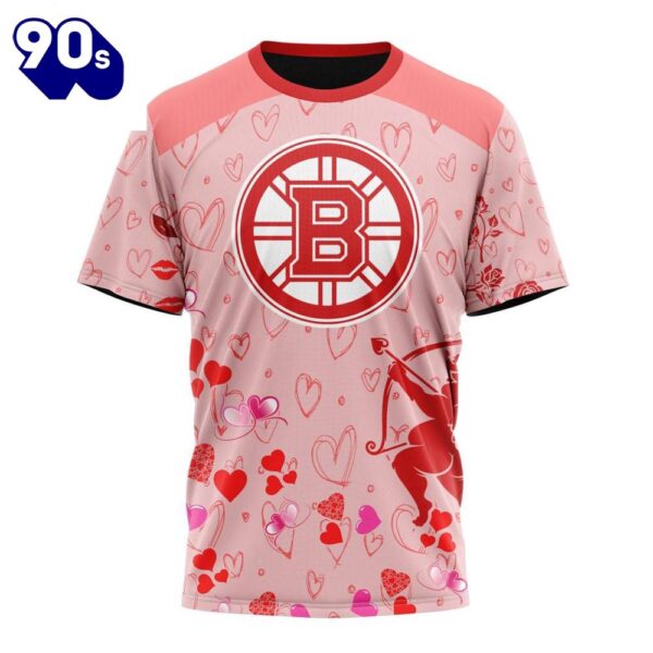 Personalized NHL Boston Bruins Special Design For Valentines Day All Over Print Shirt