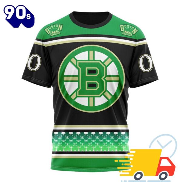 Personalized NHL Boston Bruins Specialized Unisex Kits Hockey Celebrate St Patrick’s Day 3D Shirts