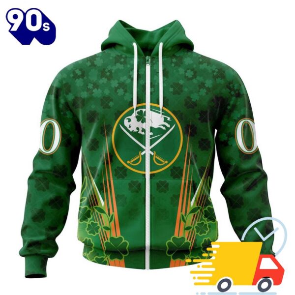 Personalized NHL Buffalo Sabres Full Green Design For St. Patrick’s Day All Over Print Shirts