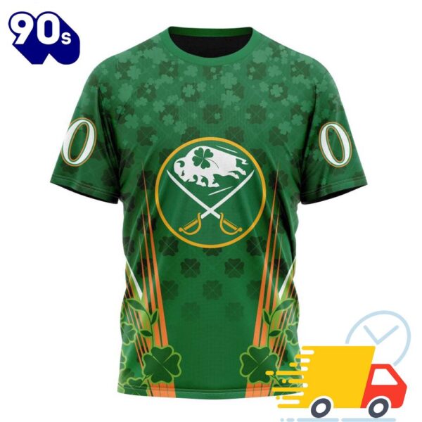 Personalized NHL Buffalo Sabres Full Green Design For St. Patrick’s Day All Over Print Shirts