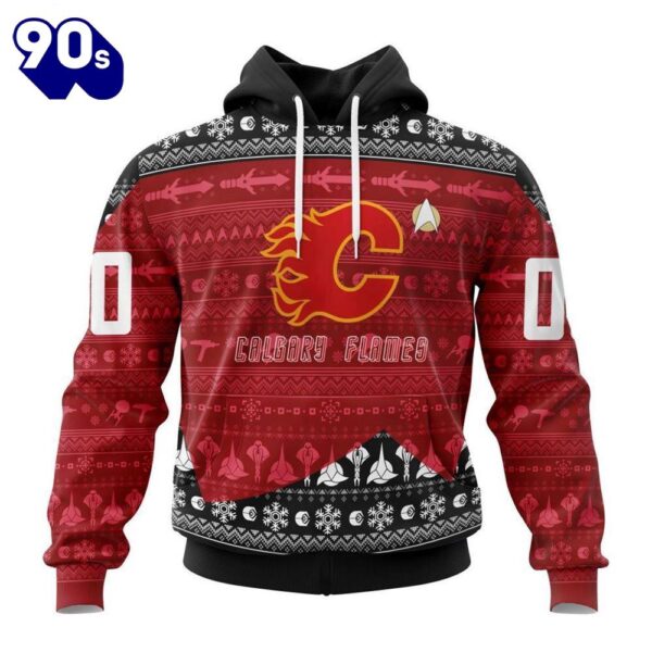 Personalized NHL Calgary Flames Special Star Trek Design Hoodie