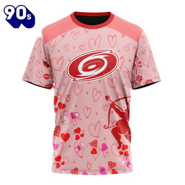 Personalized NHL Carolina Hurricanes Special Design For Valentines Day All Over Print Shirt