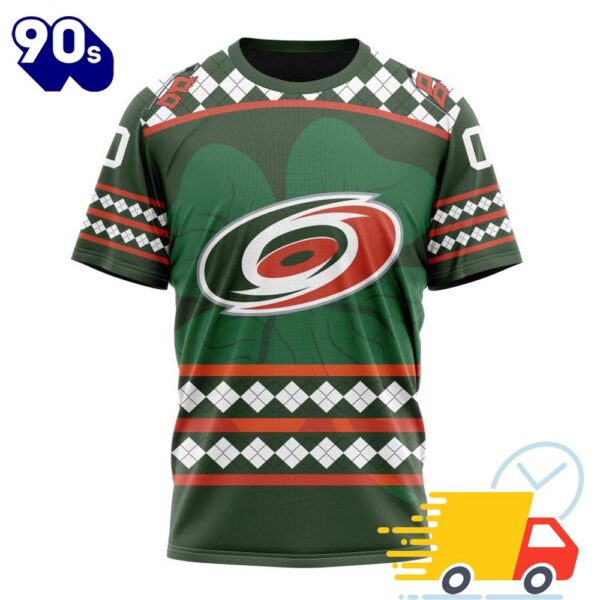 Personalized NHL Carolina Hurricanes Specialized Unisex Kits Hockey Celebrate St Patrick’s Day 3D Shirts