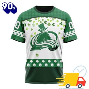 Personalized NHL Colorado Avalanche Special Design For St. Patrick Day All Over Print Shirts