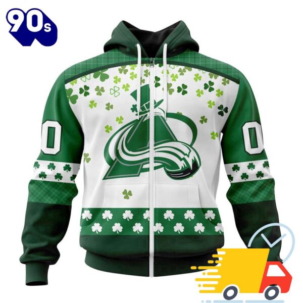 Personalized NHL Colorado Avalanche Special Design For St. Patrick Day All Over Print Shirts